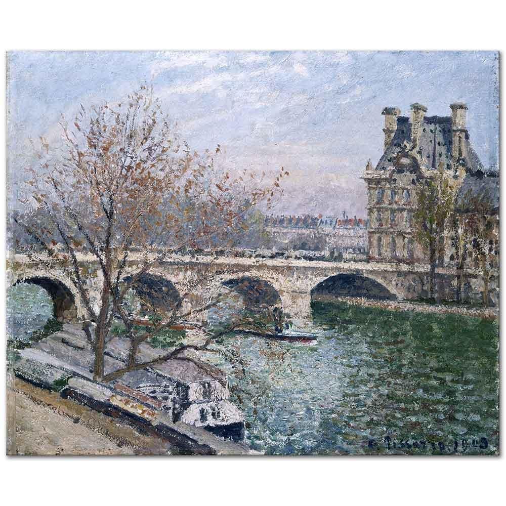 Camille Pissarro Kraliyet Köprüsü ve Flore Köşkü Paris Kanvas Tablo