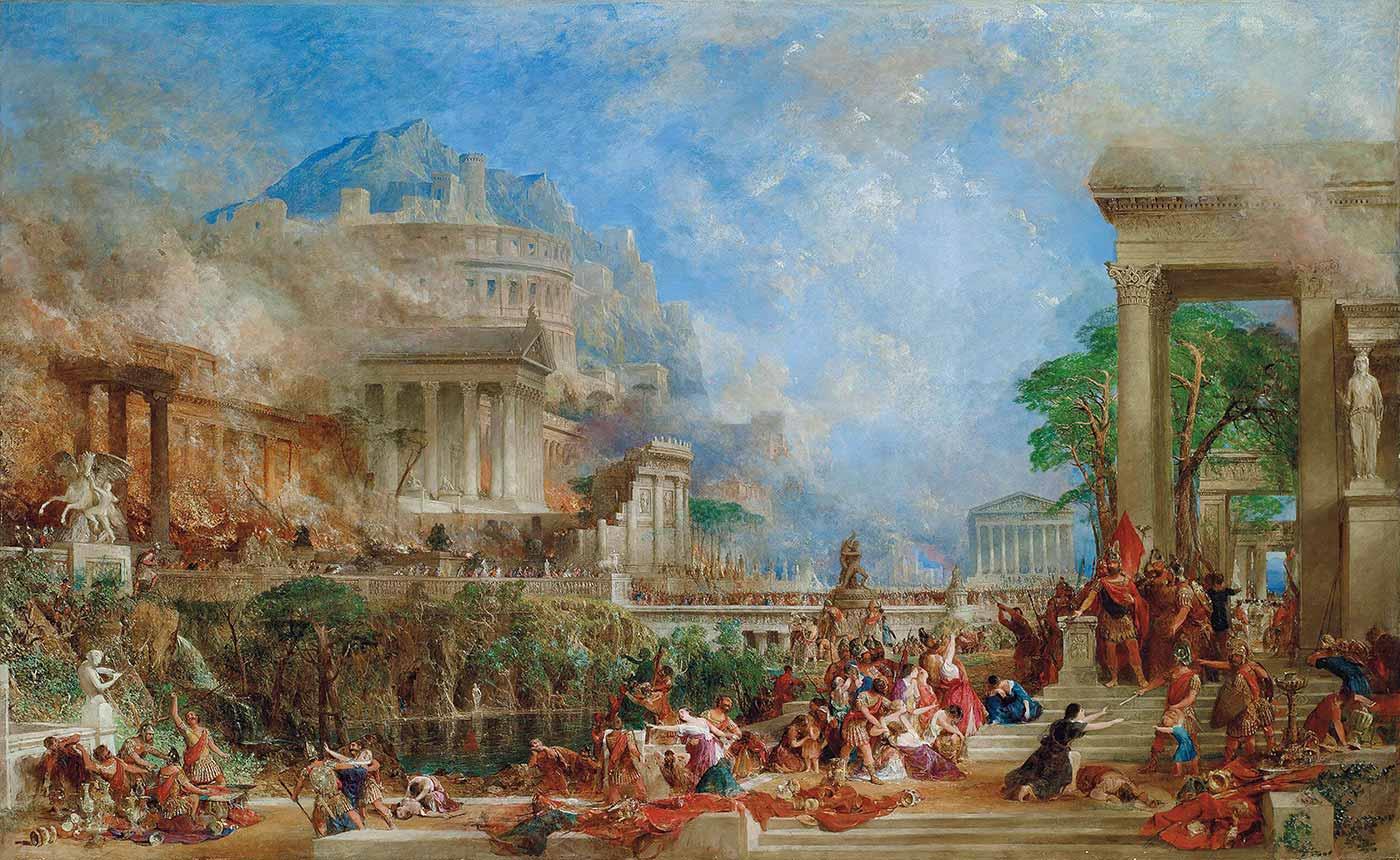 Thomas Allom Corinth'in Yağmalanışı Kanvas Tablo