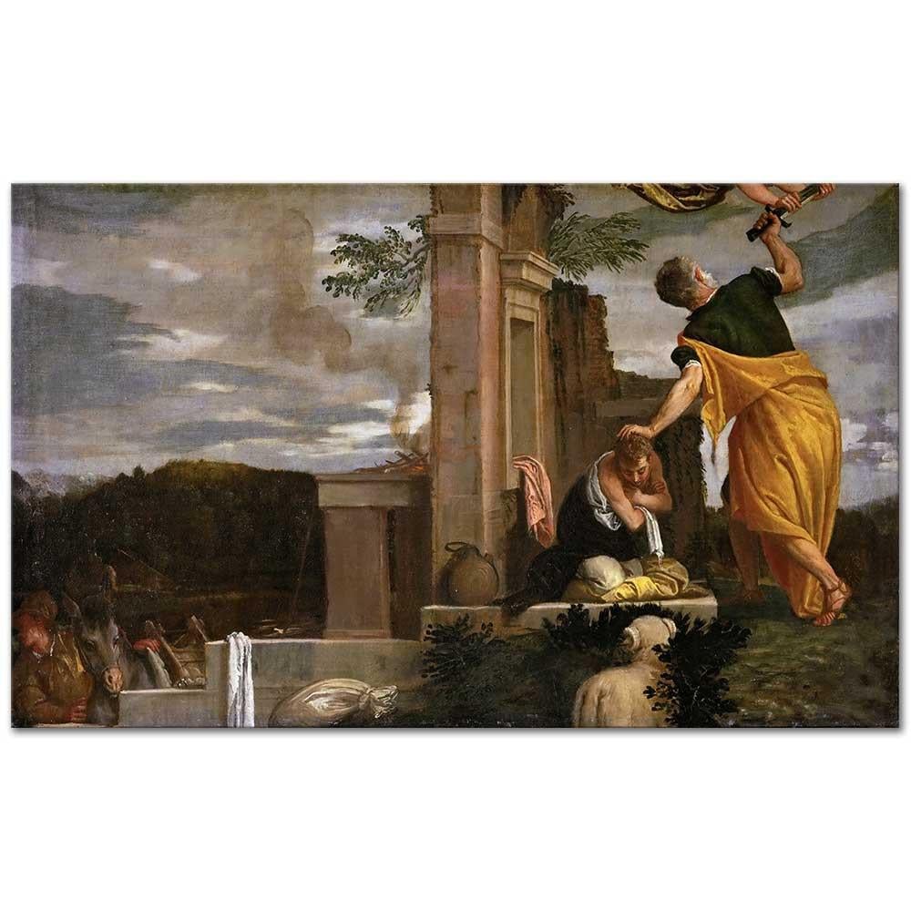 Paolo Veronese İbrahim İshak'ı Kurban Ederken Kanvas Tablo