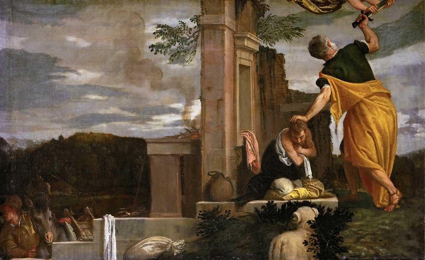 Paolo Veronese İbrahim İshak'ı Kurban Ederken Kanvas Tablo