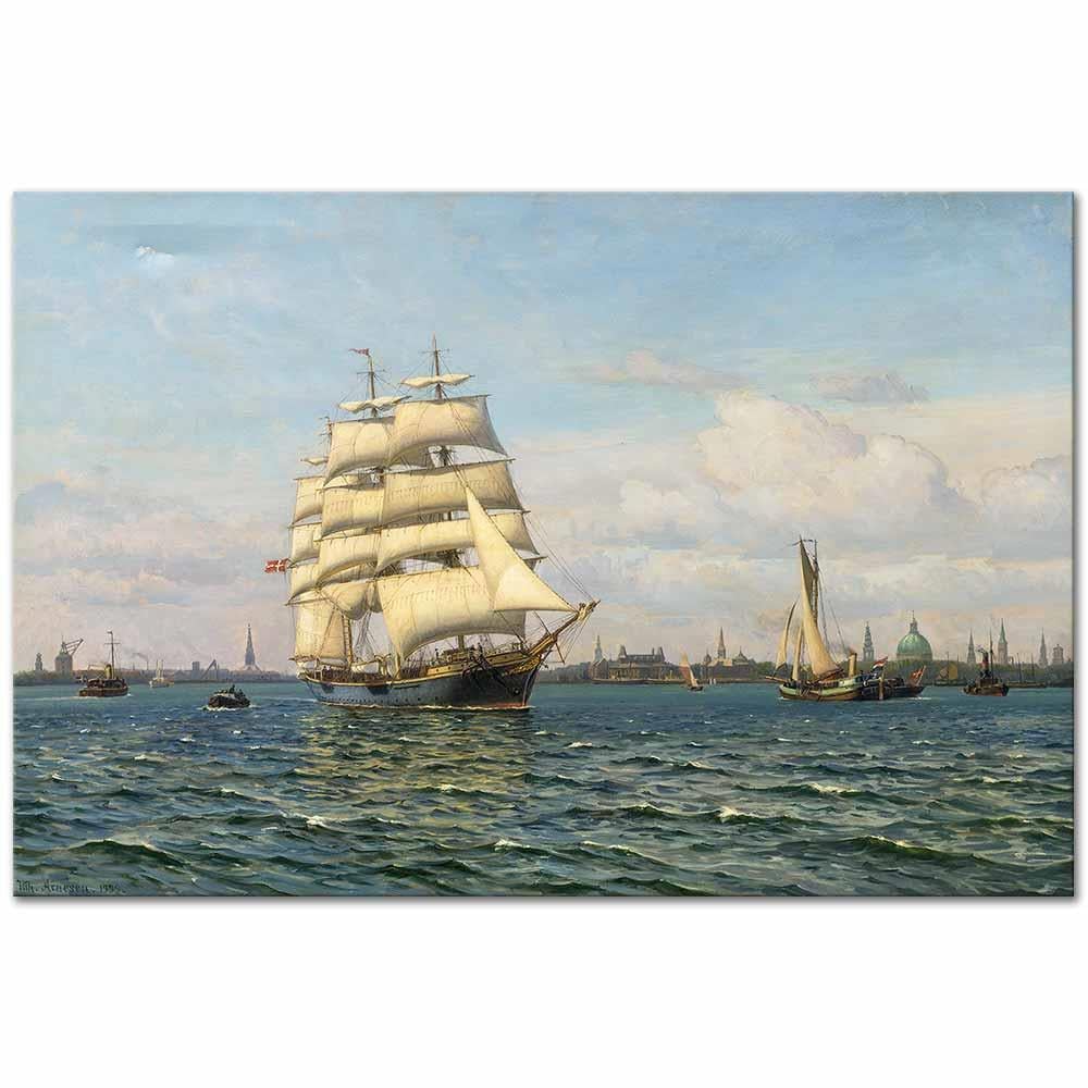 The School Ship Georg Stage by Vilhem Karl Ferdinand Arnesen as Art Print