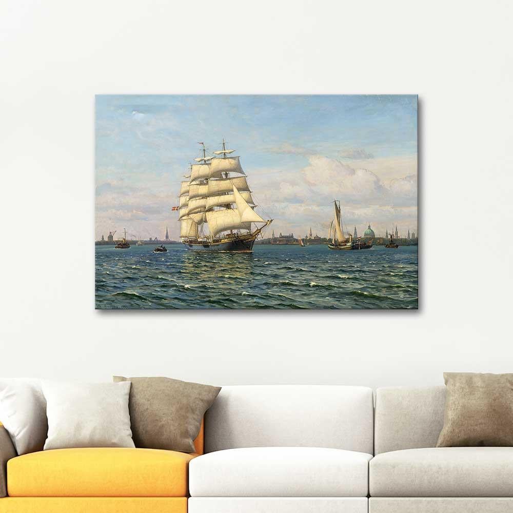 The School Ship Georg Stage by Vilhem Karl Ferdinand Arnesen as Art Print