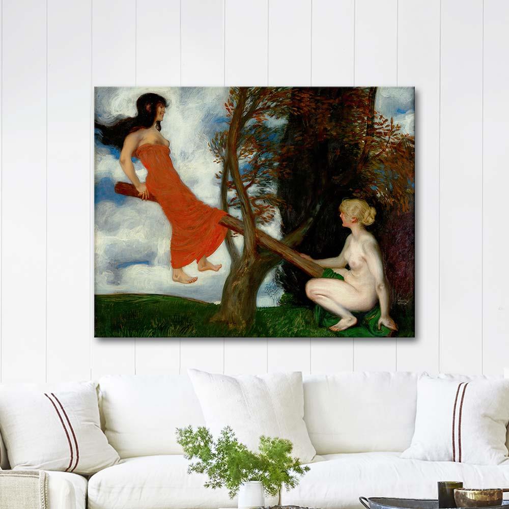 Franz von Stuck Tahterevalli Kanvas Tablo