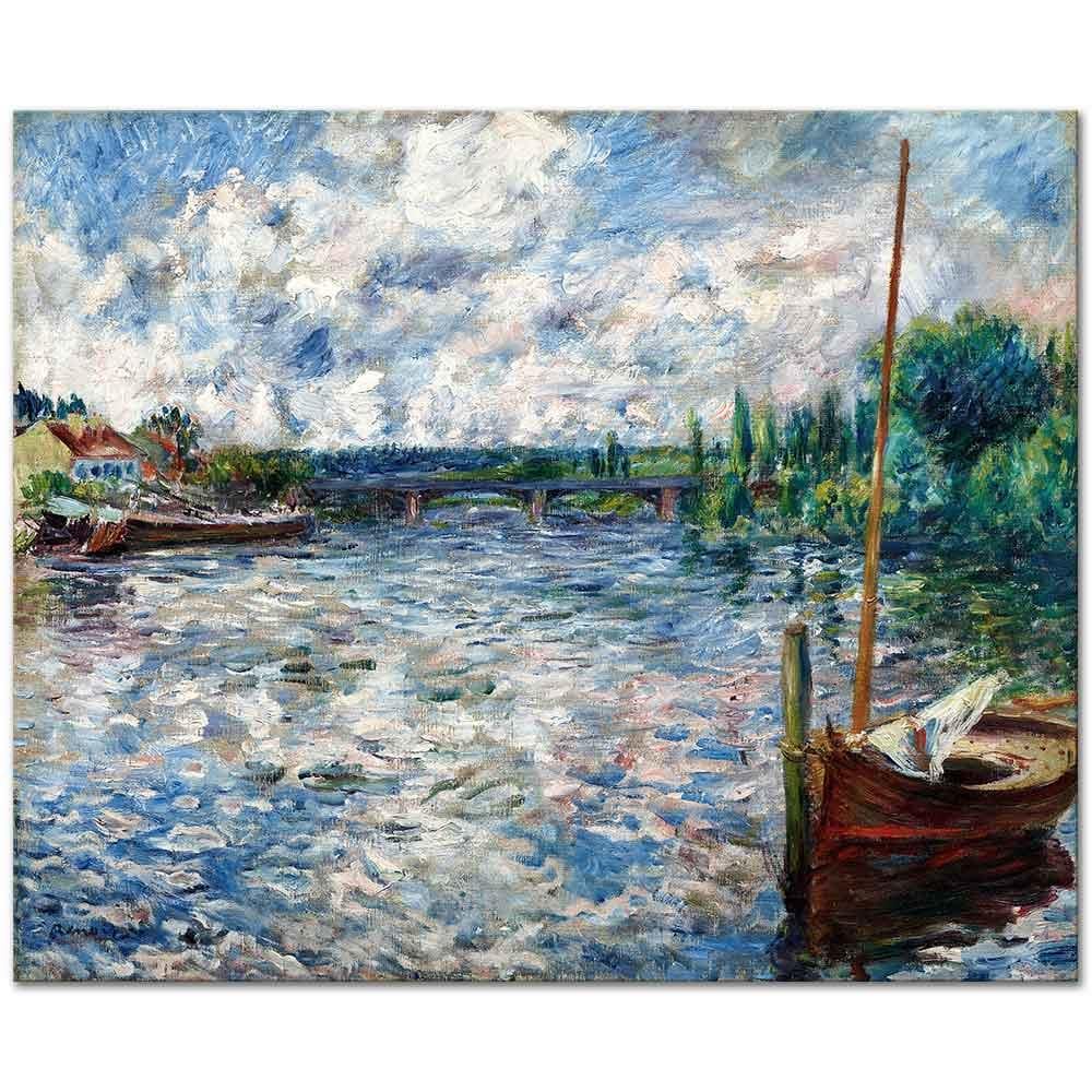 Pierre Auguste Renoir Seine Nehri Chatou Kanvas Tablo