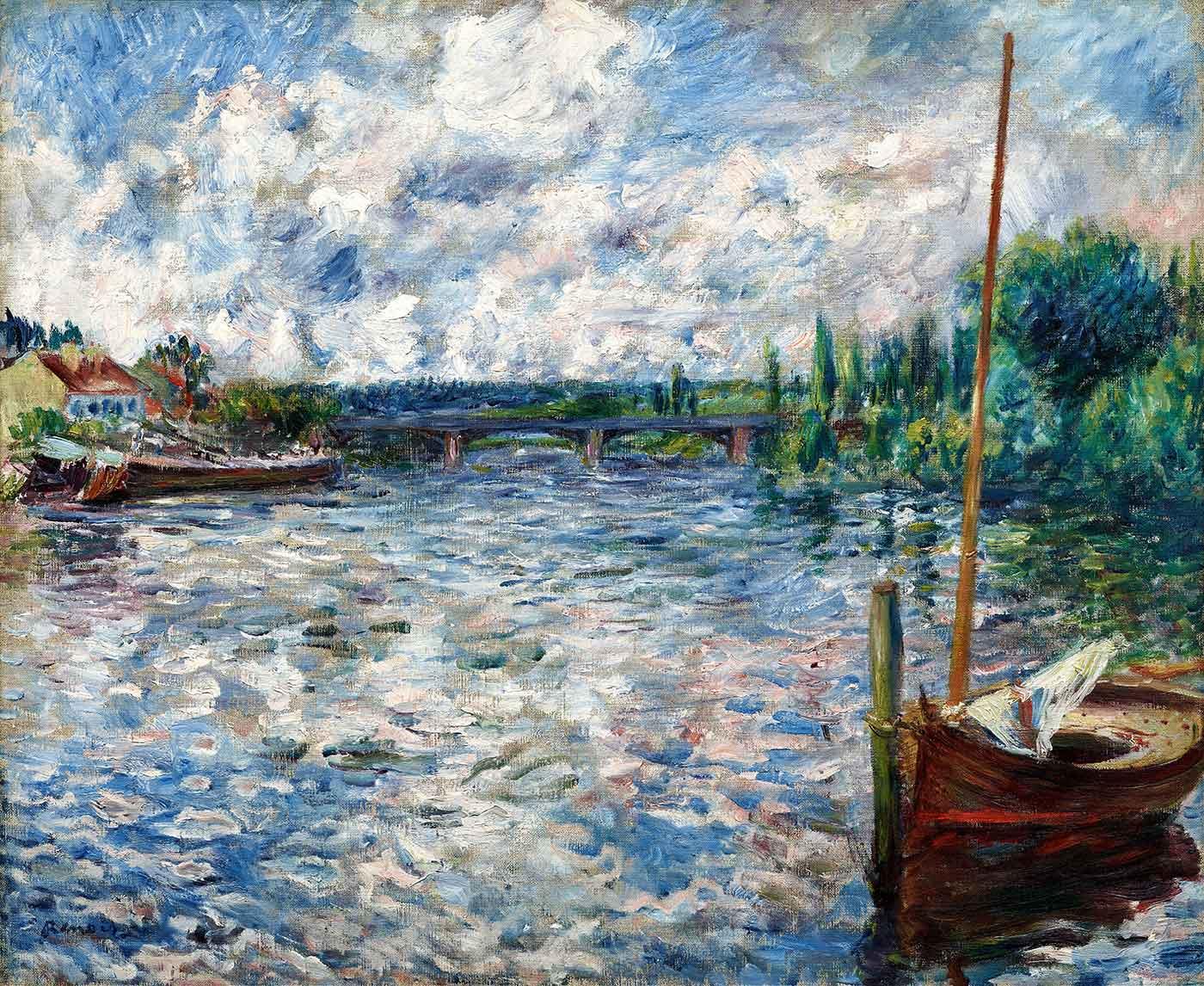 Pierre Auguste Renoir Seine Nehri Chatou Kanvas Tablo