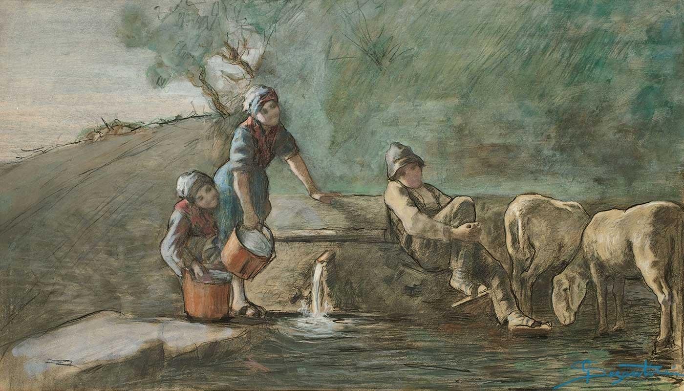The Shepherd in Love by Giovanni Segantini
