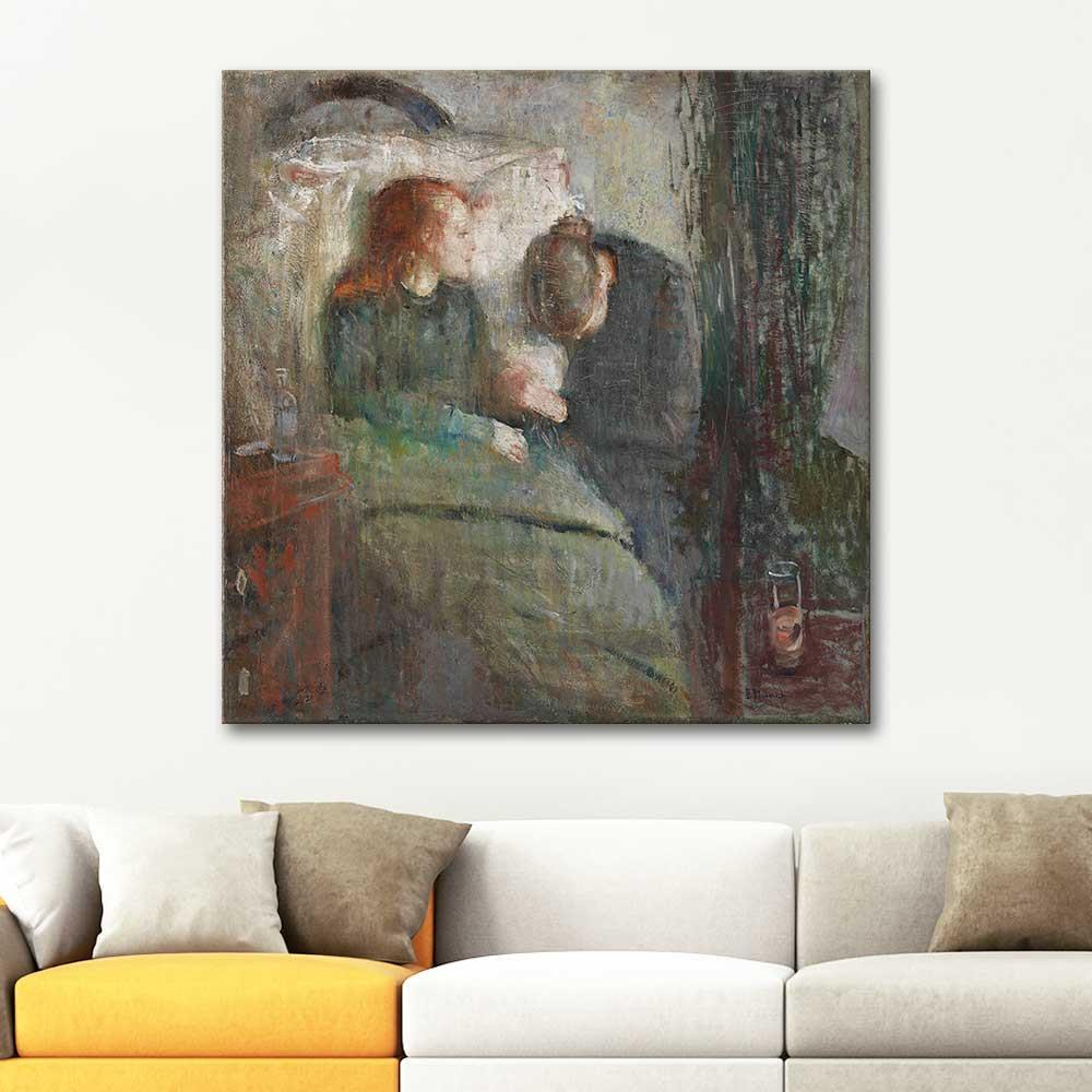 Edvard Munch Hasta Çocuk Kanvas Tablo