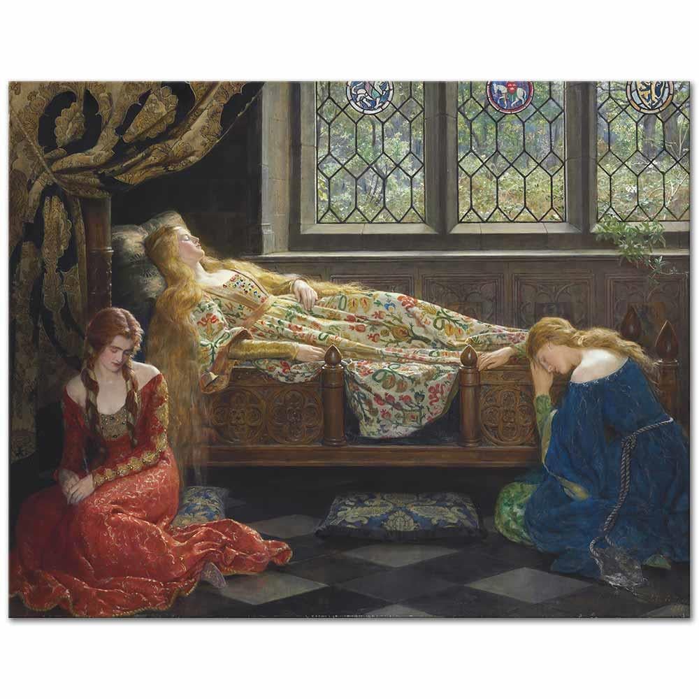The Sleeping Beauty by John Collier as Art Print