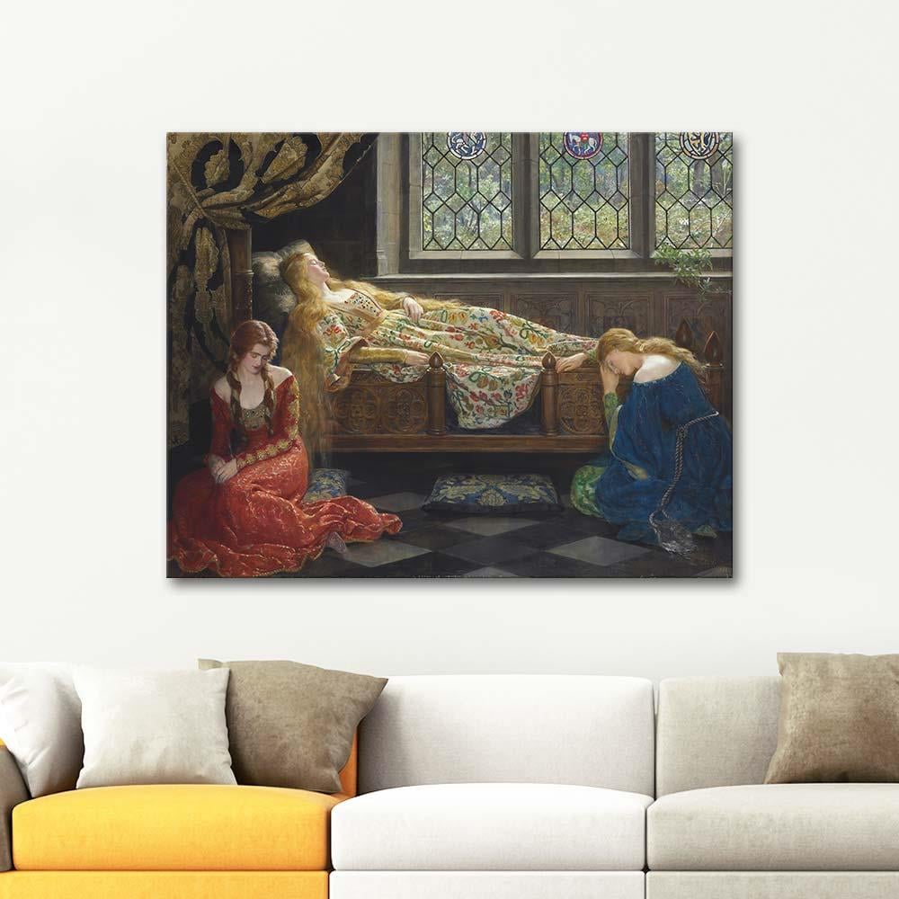 The Sleeping Beauty by John Collier as Art Print