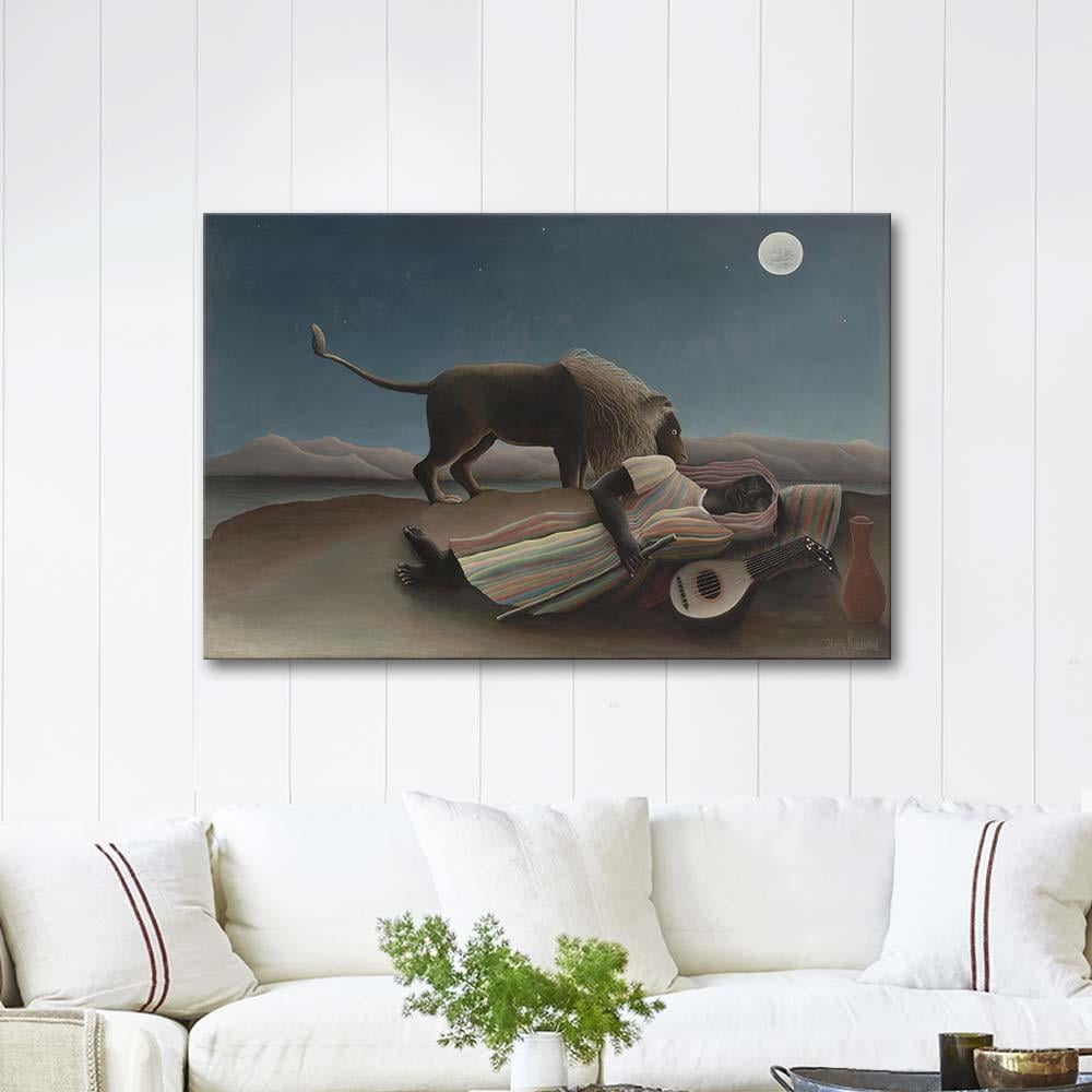 The Sleeping Gypsy by Henri Rousseau as Art Print