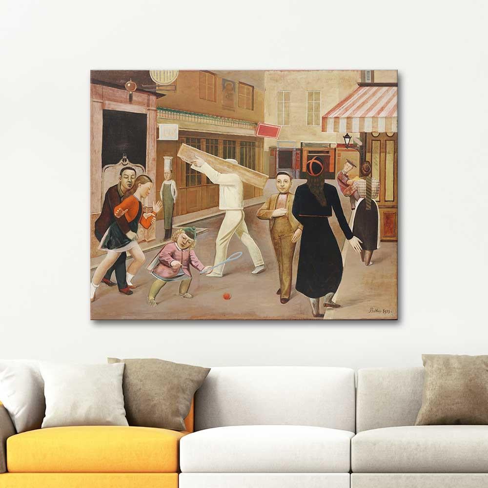 The Street Scene by Balthus as Art Print