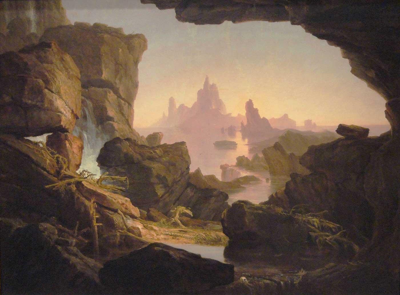The Subsiding of the Waters of the Deluge by Thomas Cole as Art Print