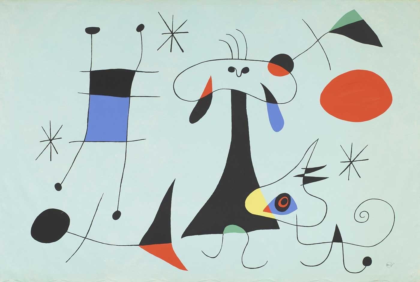 Joan Miro Güneş Kanvas Tablo