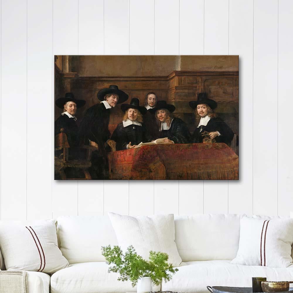 Rembrandt van Rijn Amsterdam Manifaturacılar Birliği Üyeleri Kanvas Tablo