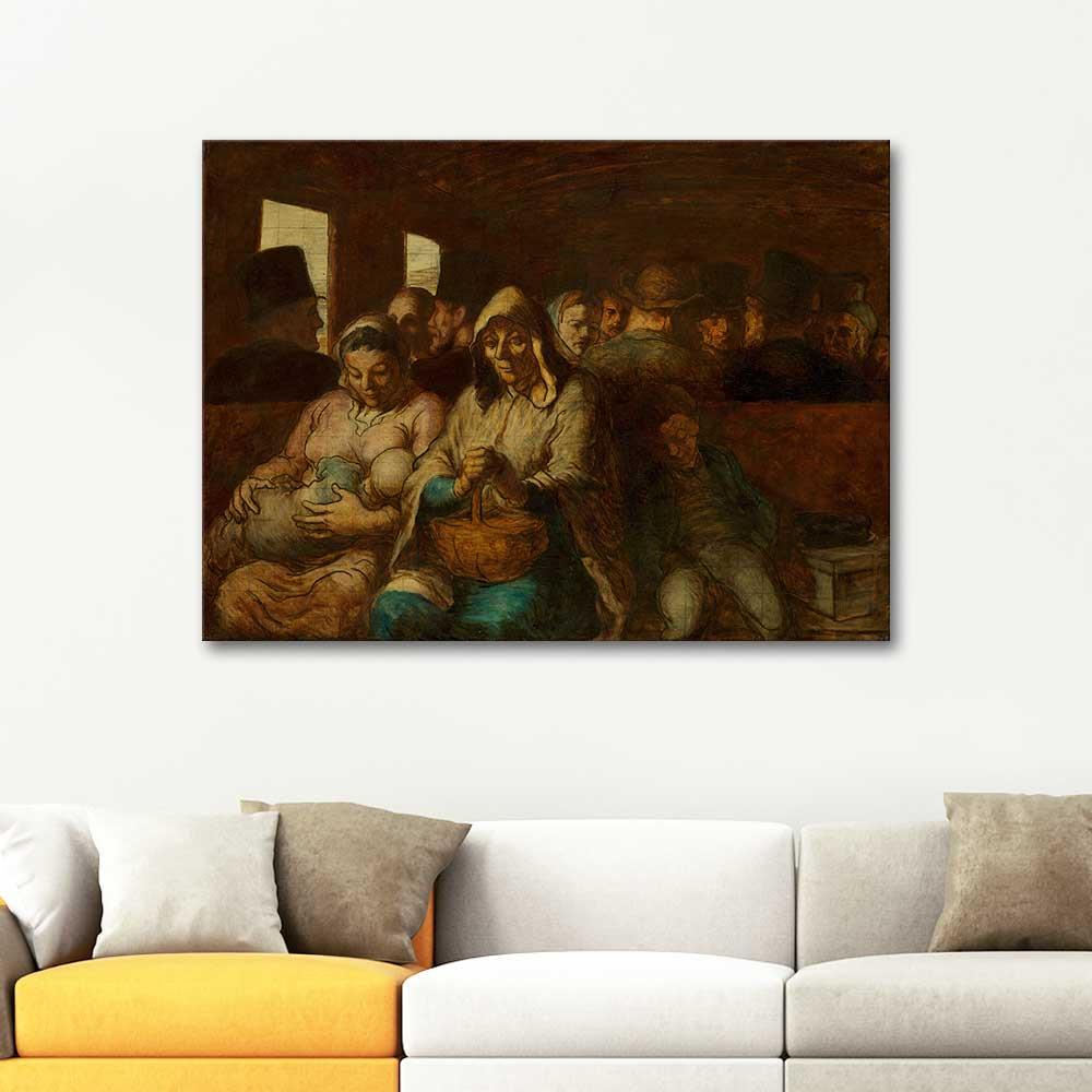 Honore Daumier Üçüncü Sınıf Arabası Kanvas Tablo