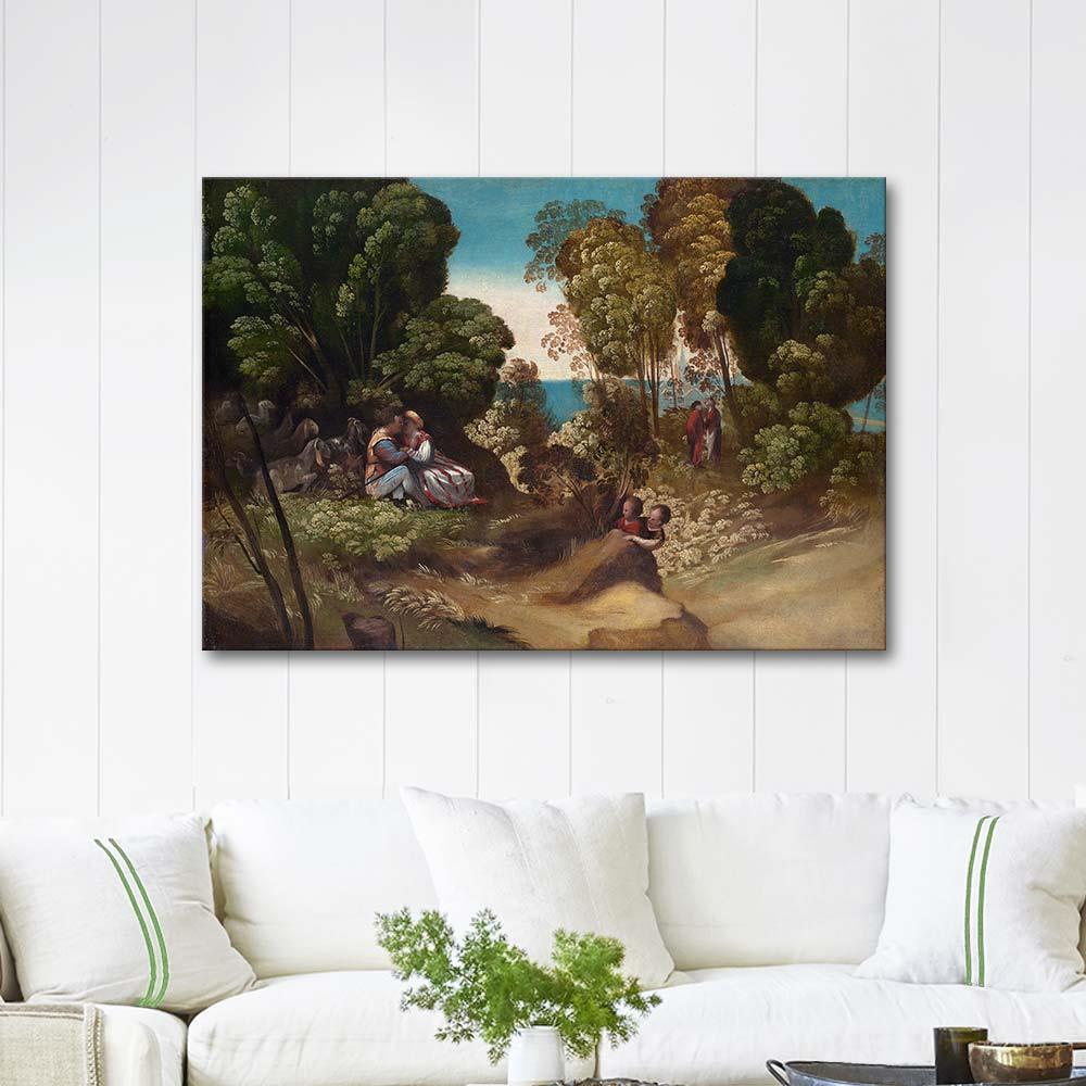 The Three Ages of Human by Dosso Dossi as Art Print