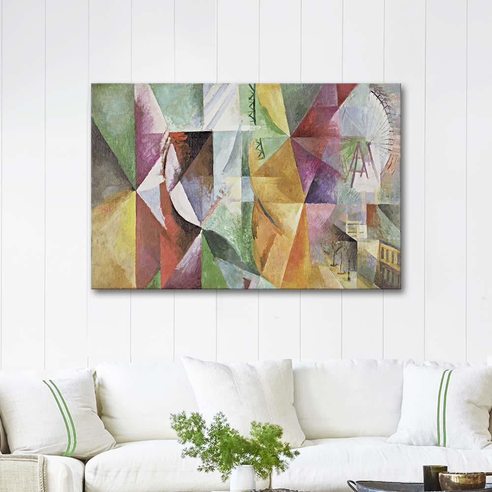 Robert Delaunay Üç Pencere, Kule ve Tekerlek Kanvas Tablo