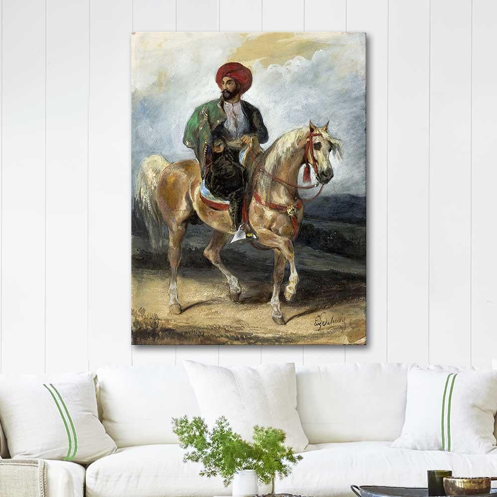 The Turkish Rider by Eugene Delacroix as Art Print