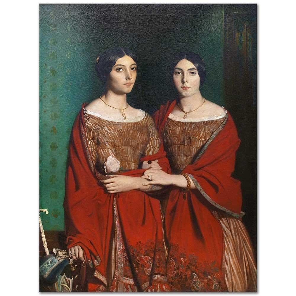 Theodore Chasseriau Kız Kardeşler Kanvas Tablo