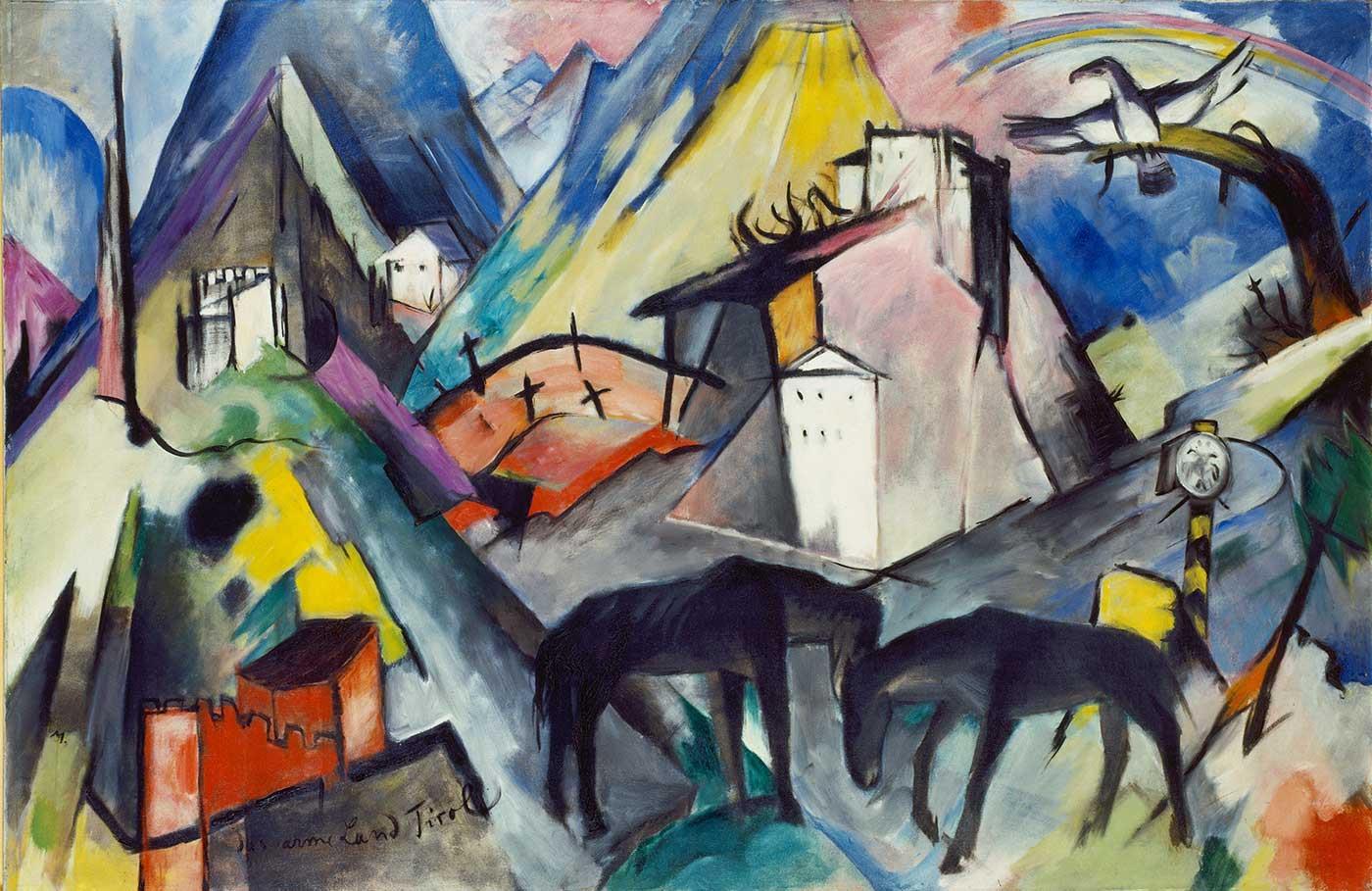 Franz Marc Talihsiz Ülke Tyrol Kanvas Tablo