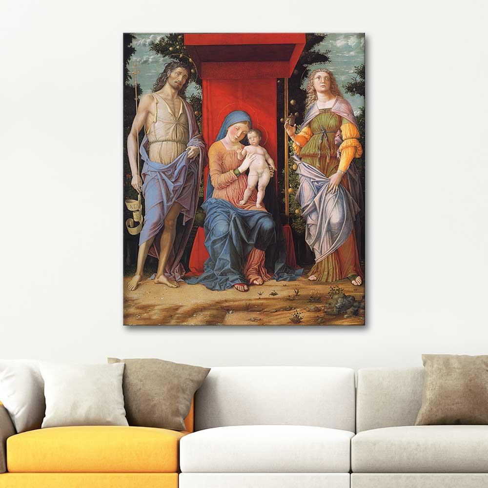 The Virgin and Child with Saints by Andrea Mantegna as Art Print