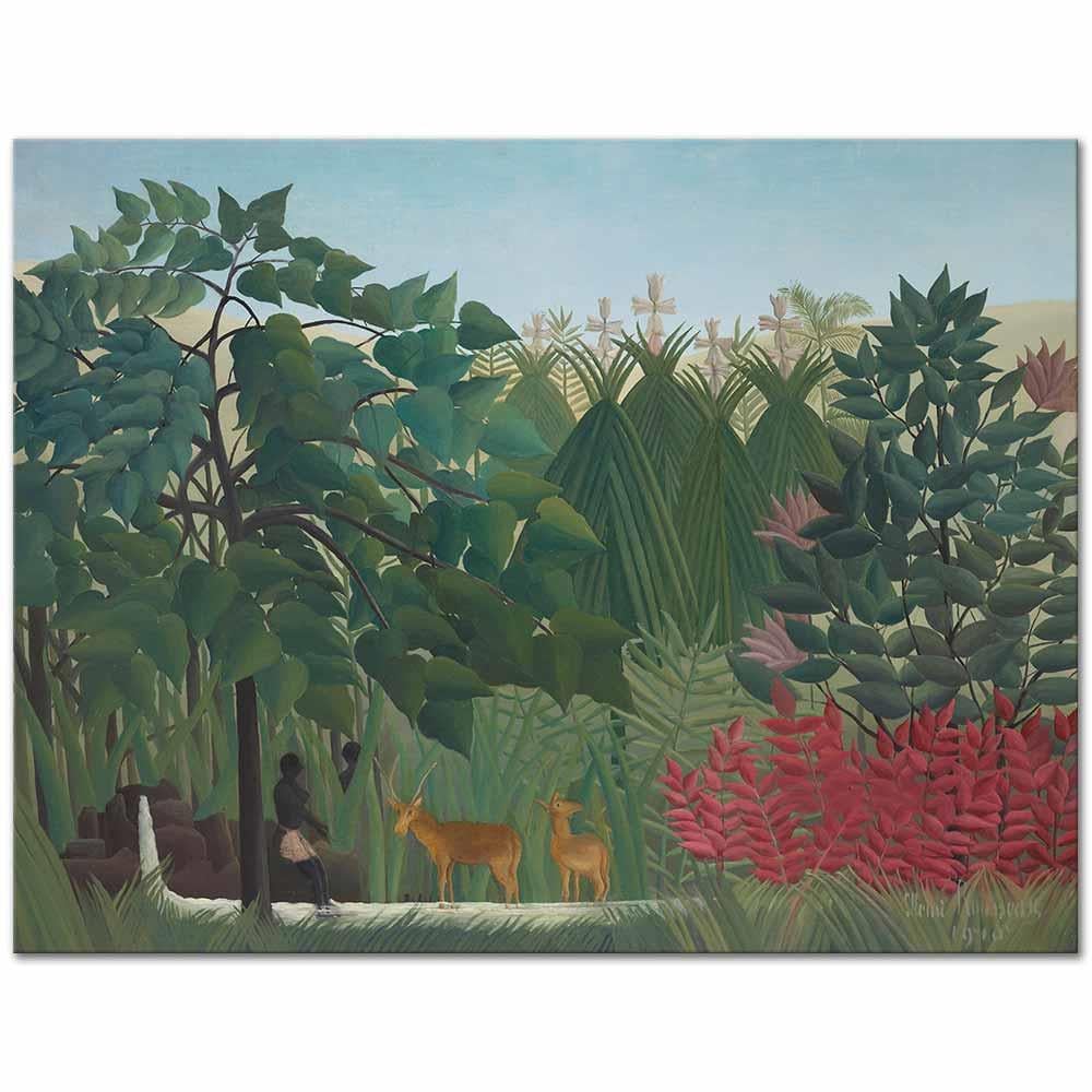 Henri Rousseau Şelale Kanvas Tablo