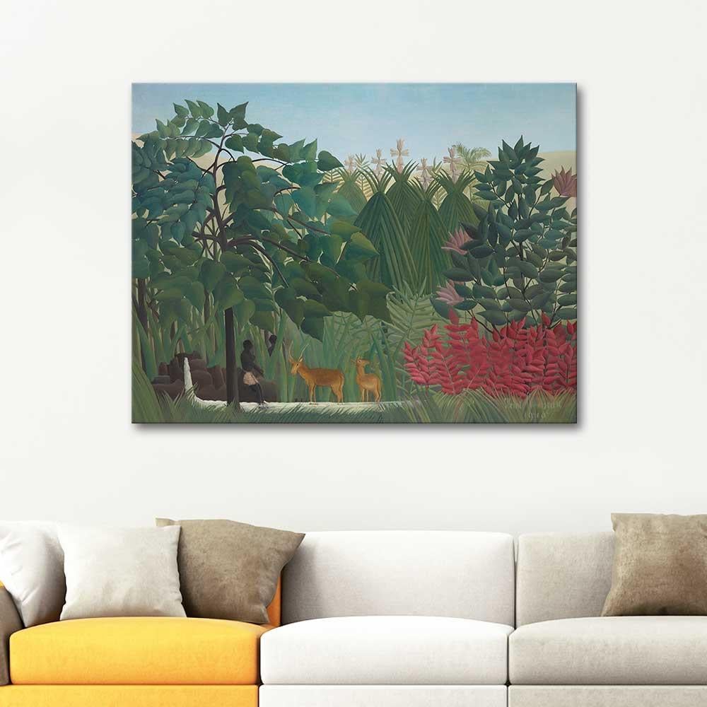Henri Rousseau Şelale Kanvas Tablo
