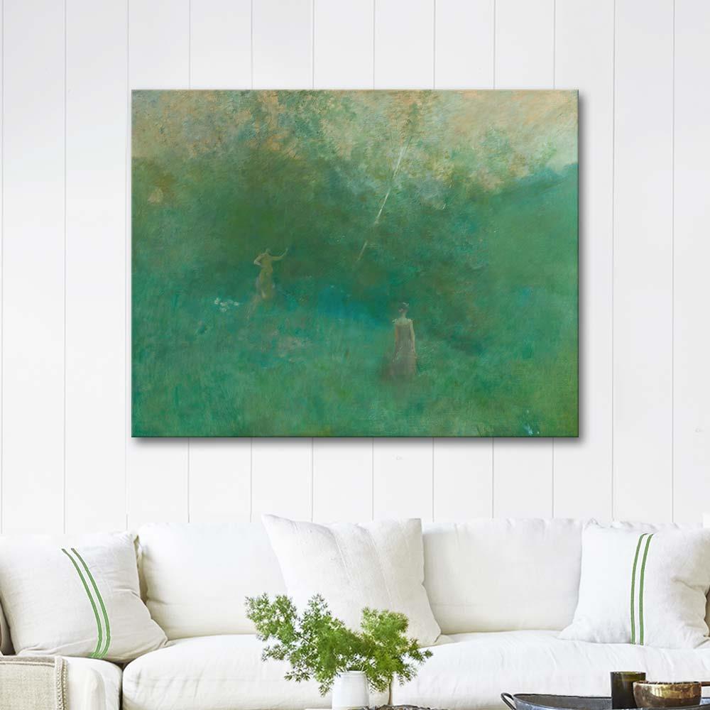 The White Birch by Thomas Wilmer Dewing as Art Print