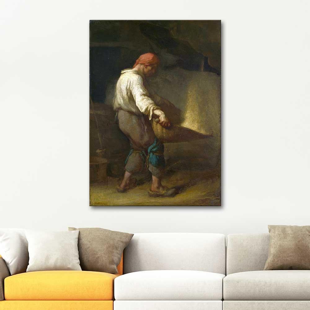The Winnower by Jean-Francois Millet as Art Print