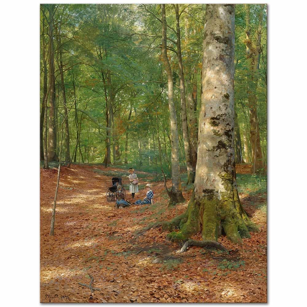 Peder Mørk Mønsted Ormandaki Düzlük Kanvas Tablo