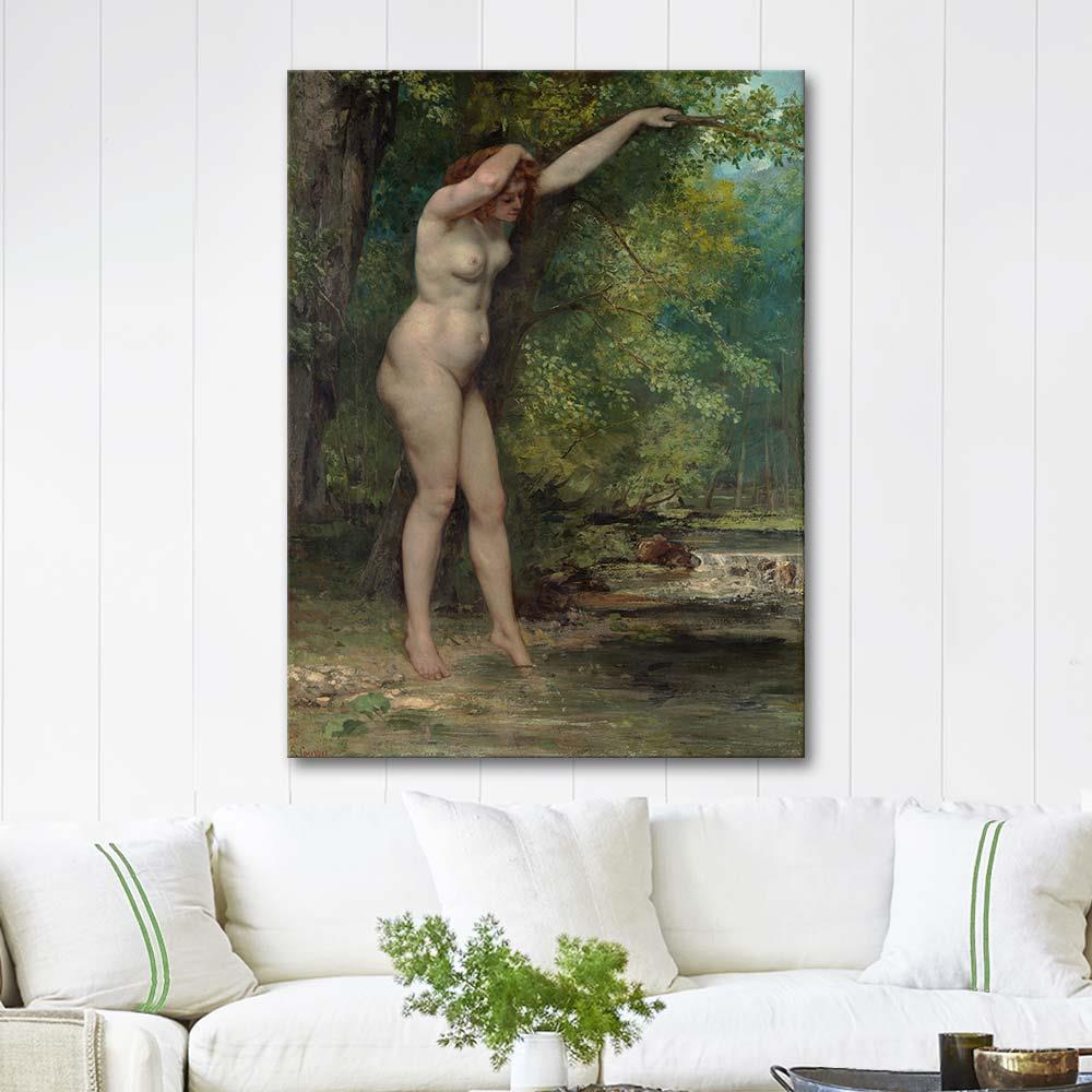 The Young Bather by Gustave Courbet as Art Print