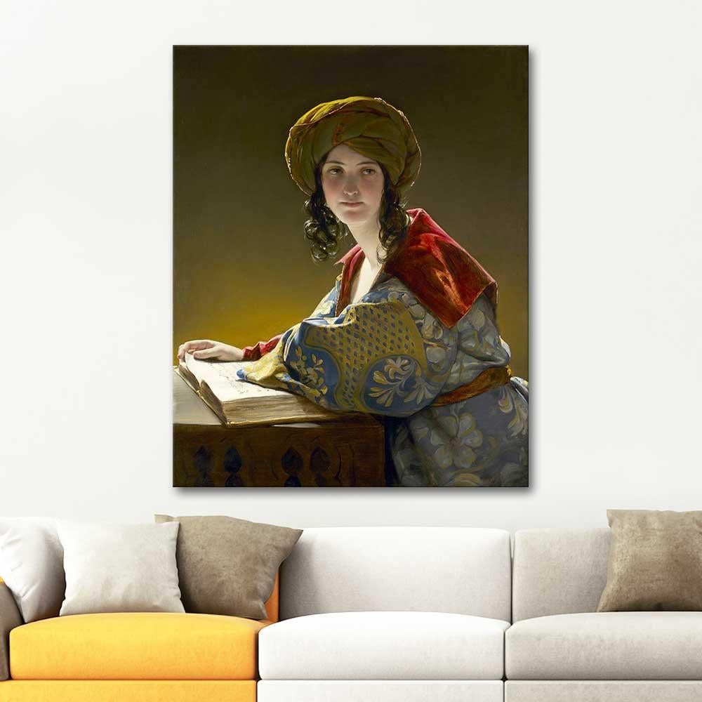 Friedrich von Amerling Doğulu Genç Kadın Kanvas Tablo