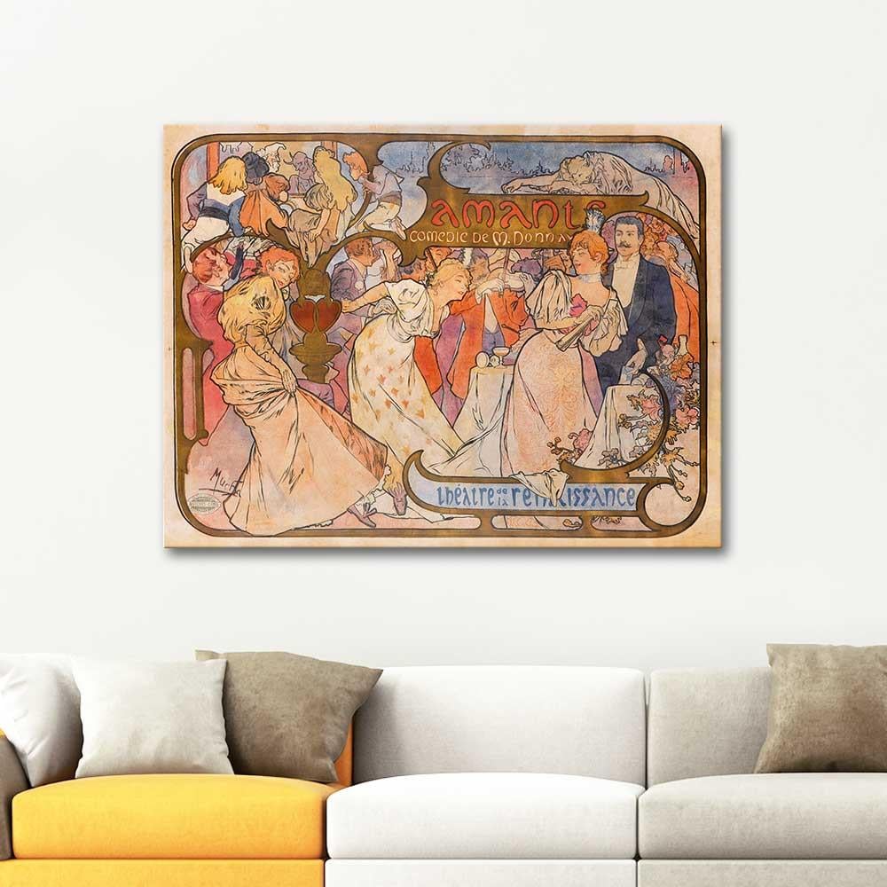 Theatre de la Renaissance by Alphonse Mucha as Art Print