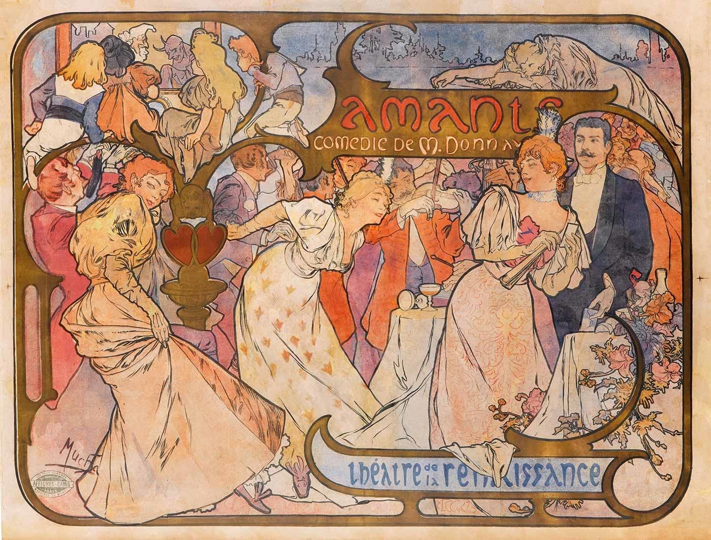 Theatre de la Renaissance by Alphonse Mucha as Art Print