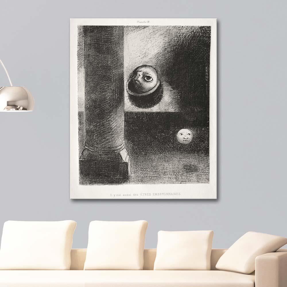 There Were Also Embryonic Beings by Odilon Redon as Art Print