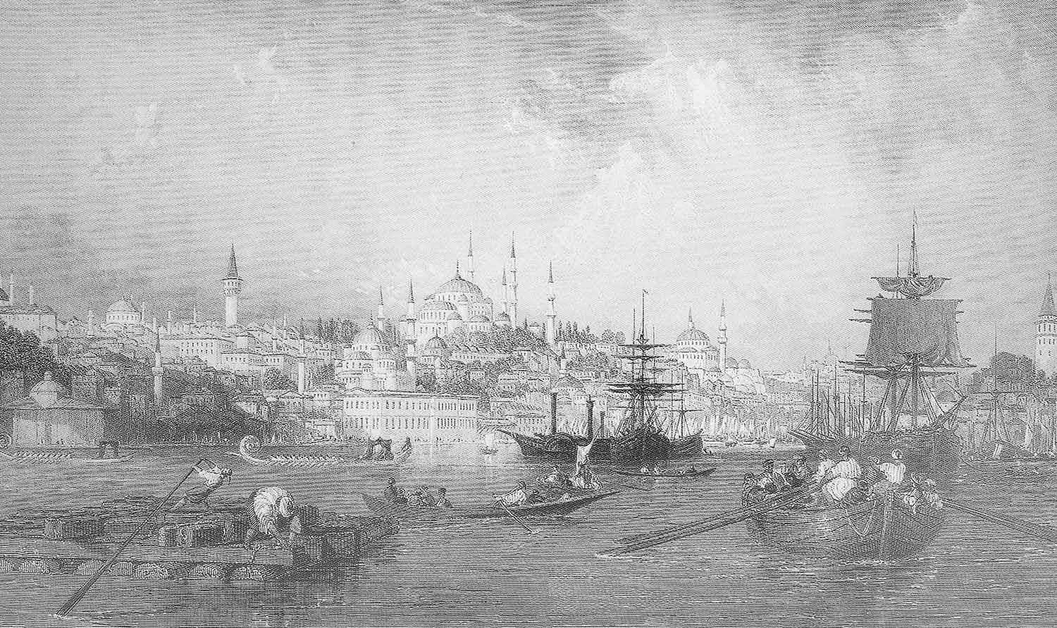 Thomas Allom Haliç Önleri Kanvas Tablo
