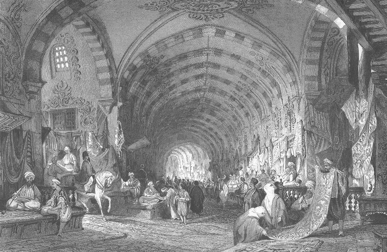 Thomas Allom Kapalıçarşı Kanvas Tablo