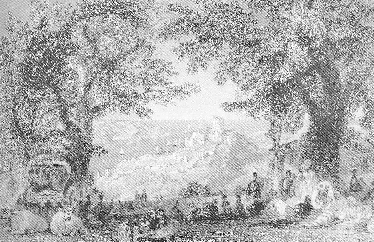 Thomas Allom Anadolu Yakasından Boğaziçi Kanvas Tablo