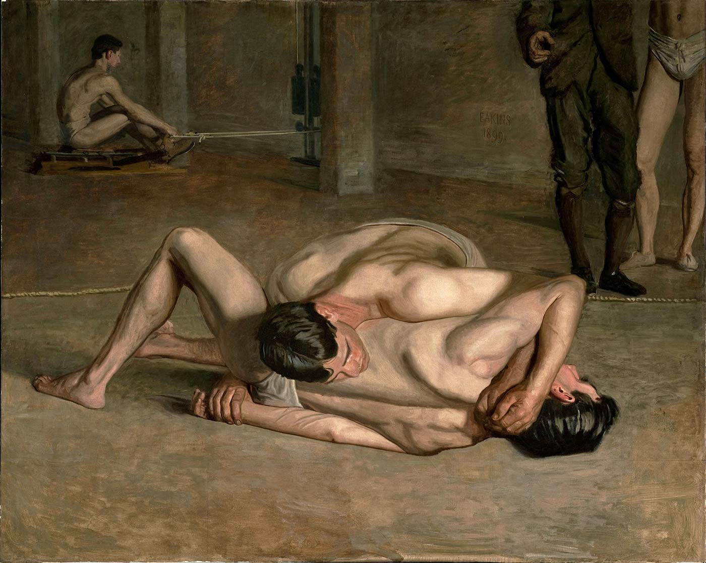 Thomas Eakins Güreşçiler Kanvas Tablo