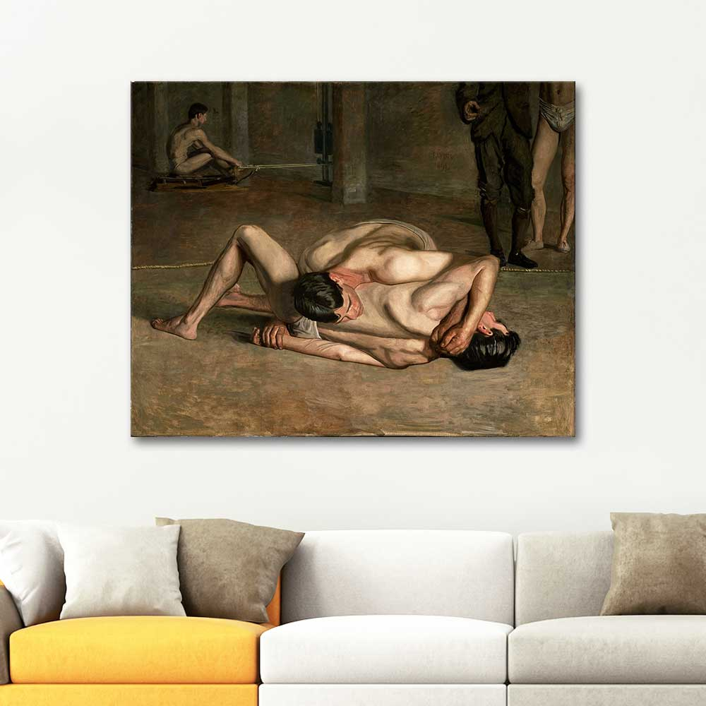 Thomas Eakins Güreşçiler Kanvas Tablo