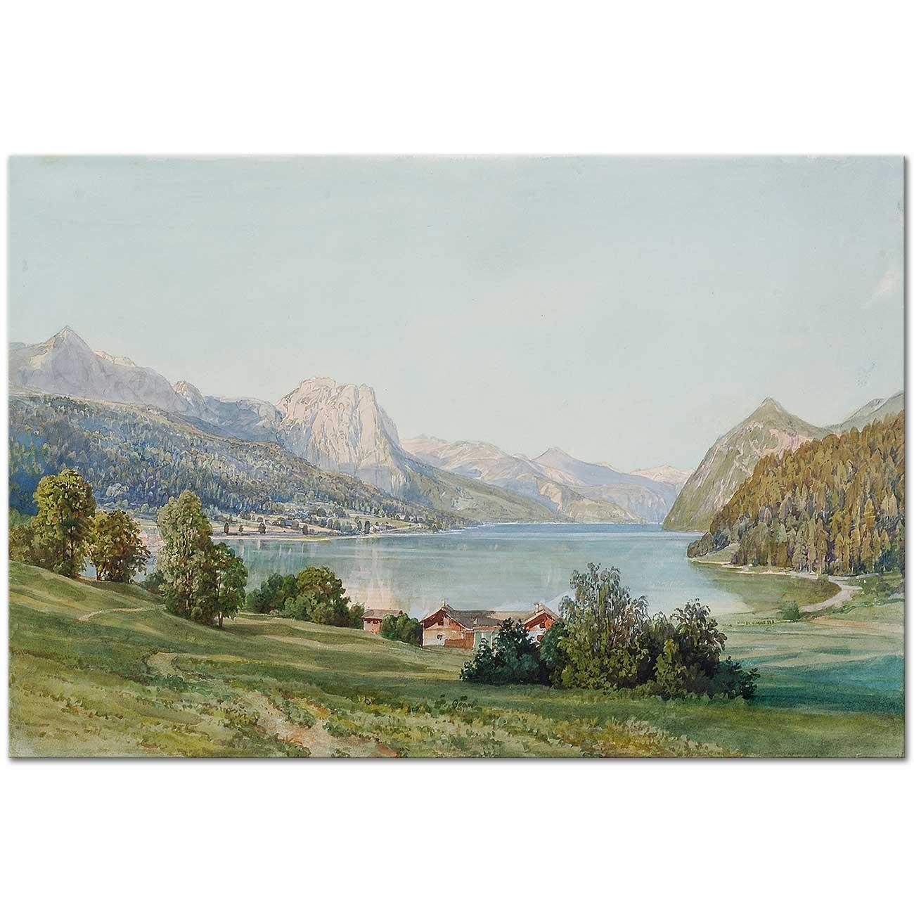 Thomas Ender Der Grundlsee in der Steiermark Art Print