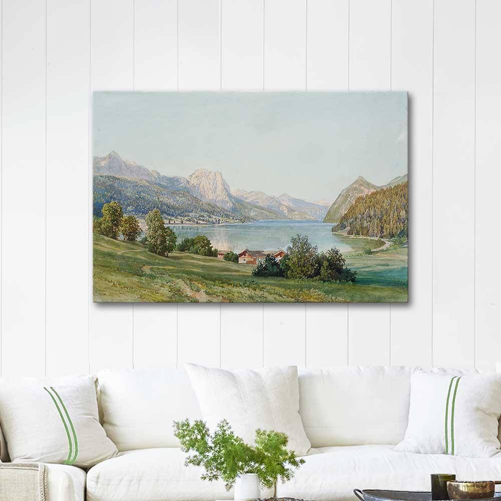 Thomas Ender Der Grundlsee in der Steiermark Art Print