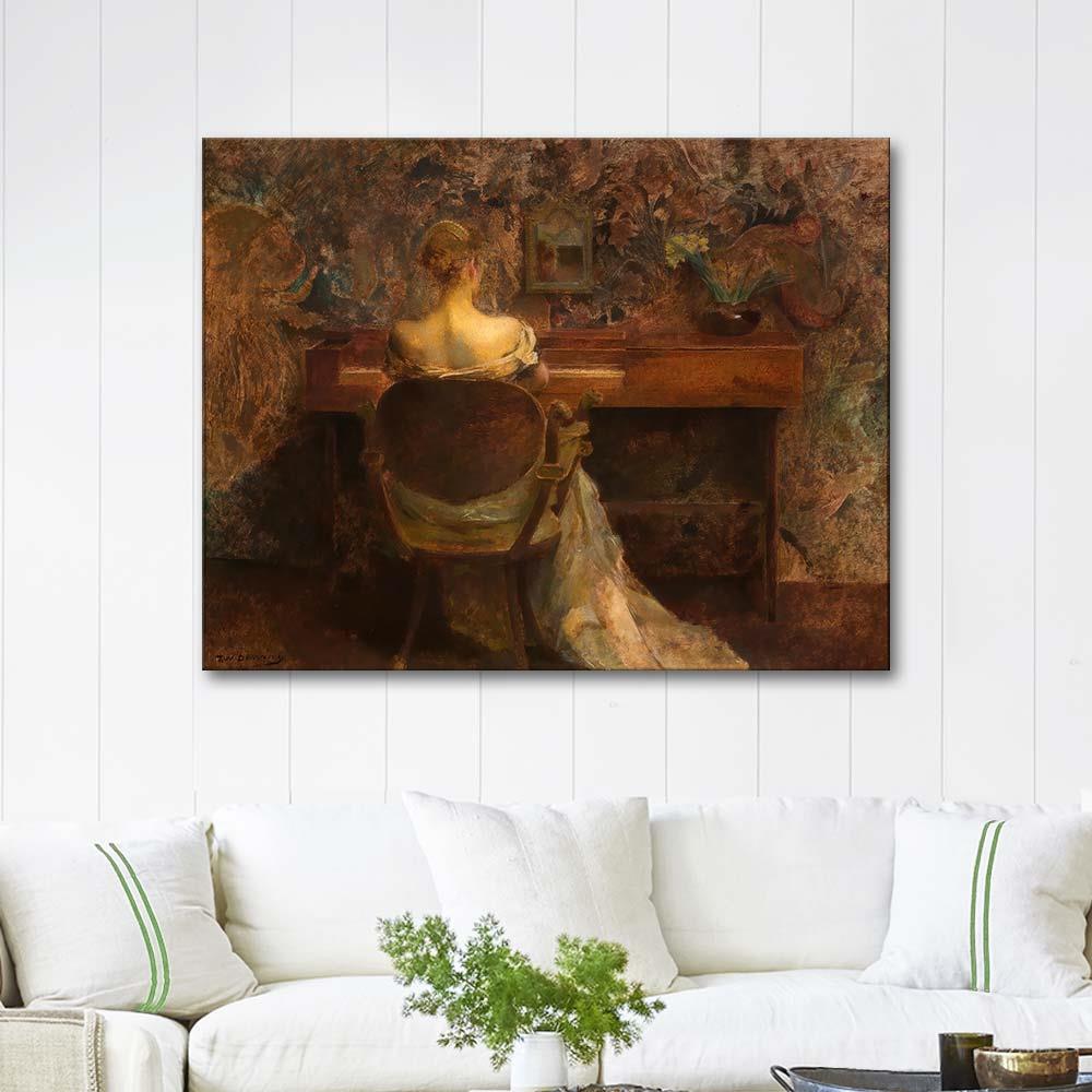 Thomas Wilmer Dewing The Spinet Art Print