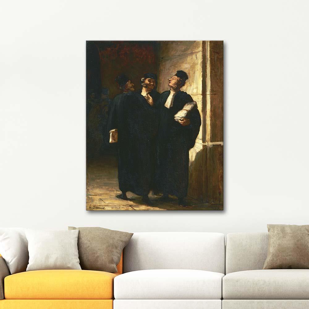 Honore Daumier Üç Avukat Kanvas Tablo