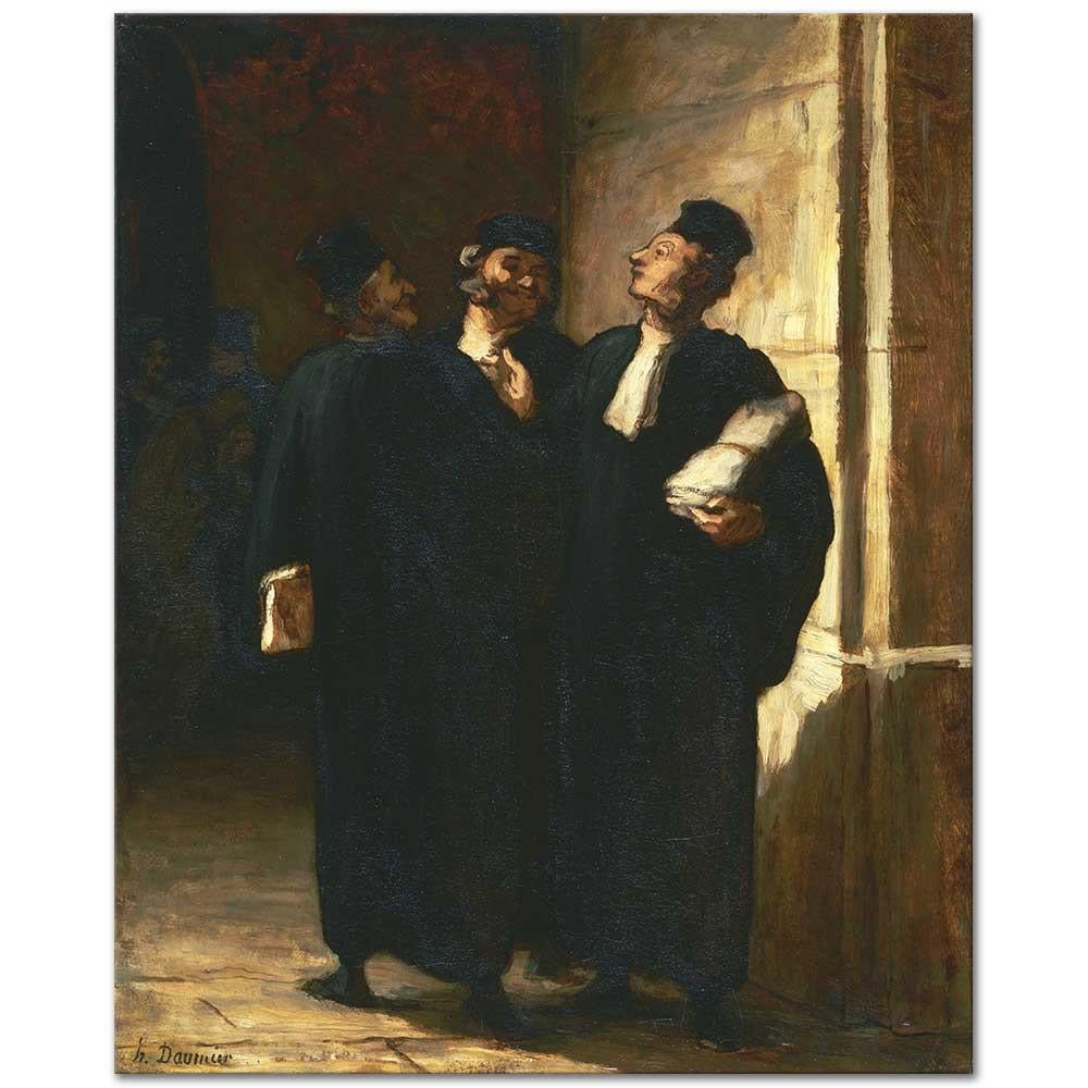 Honore Daumier Üç Avukat Kanvas Tablo