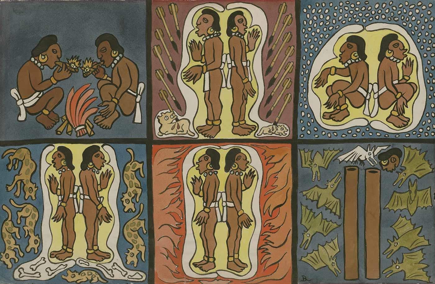 Diego Rivera Kahraman İkizler Üzerine Denemeler Kanvas Tablo