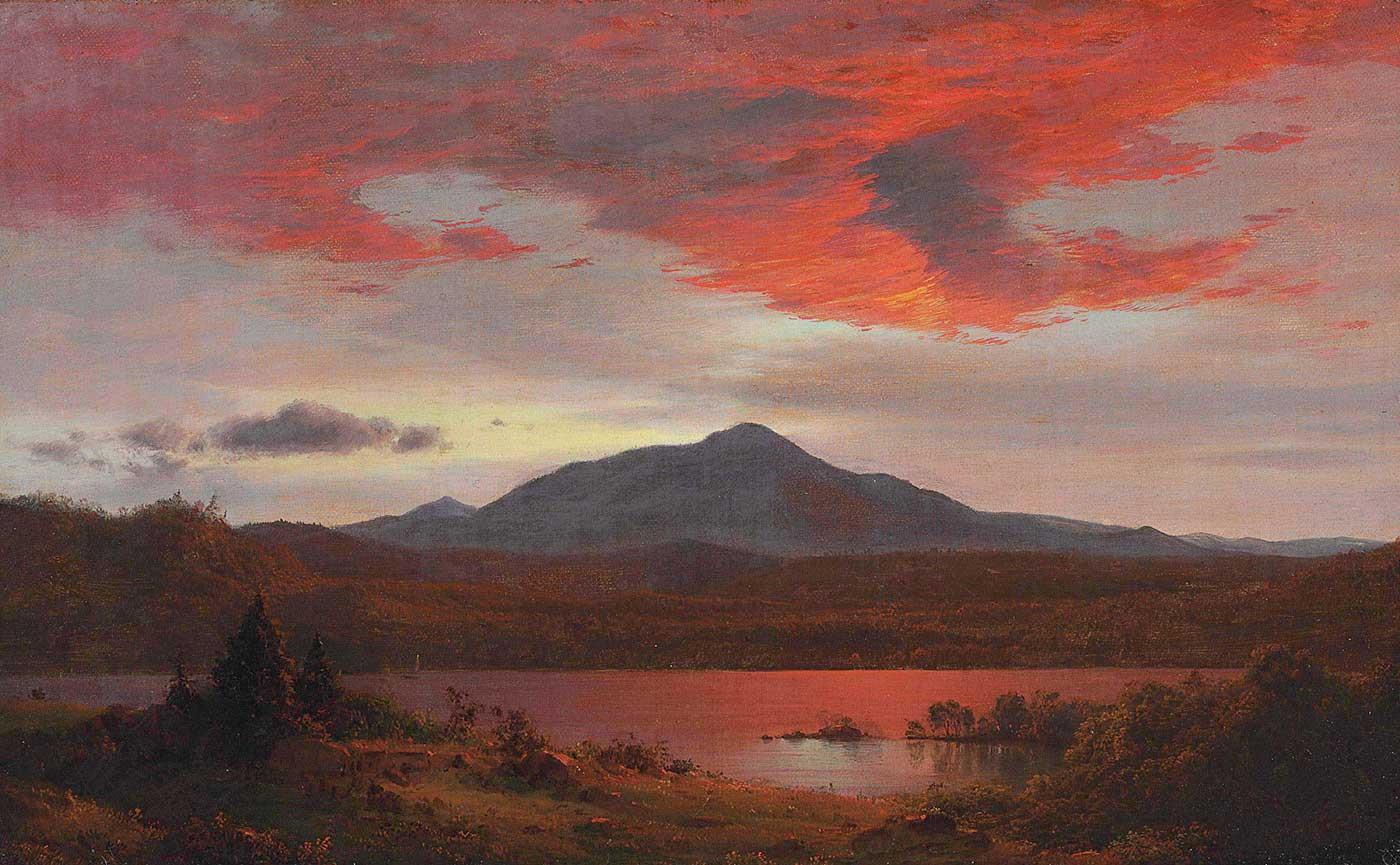 Frederic Edwin Church Şafak Sökerken Kanvas Tablo