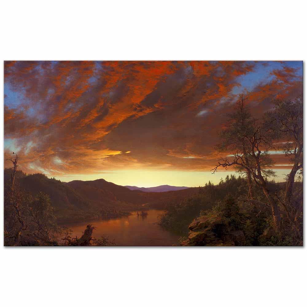 Frederic Edwin Church Kırda Alacakaranlık Kanvas Tablo