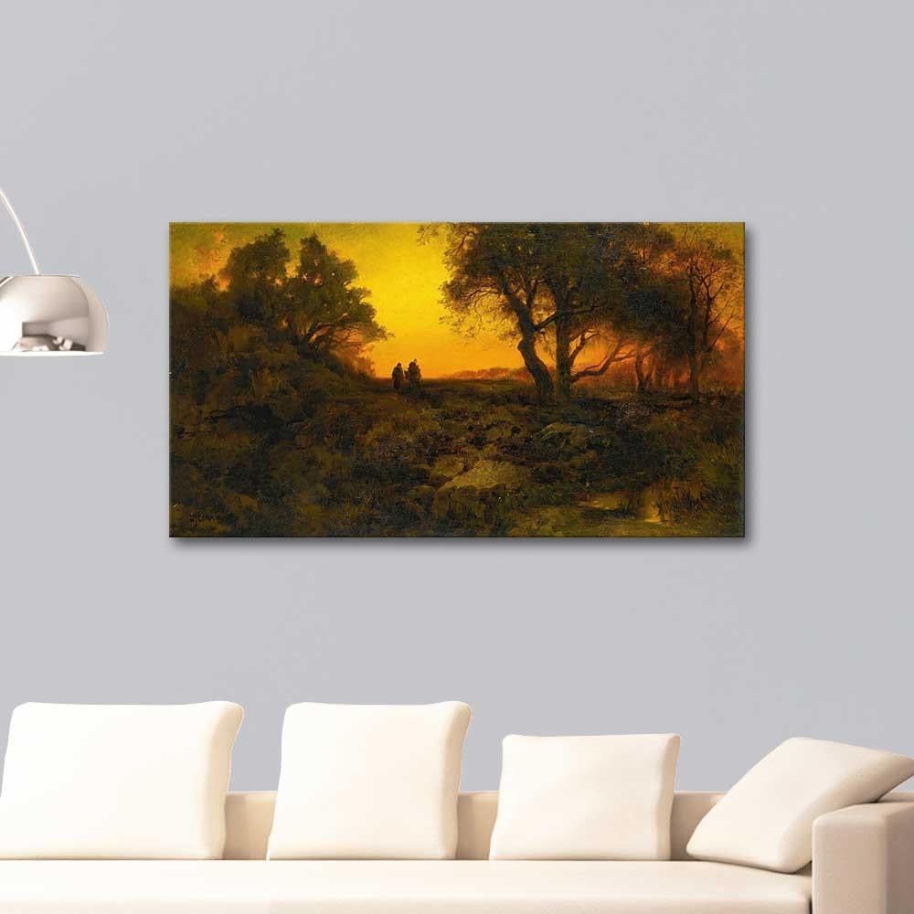 Thomas Moran Alacakaranlık (Mısır'a Kaçış) Kanvas Tablo