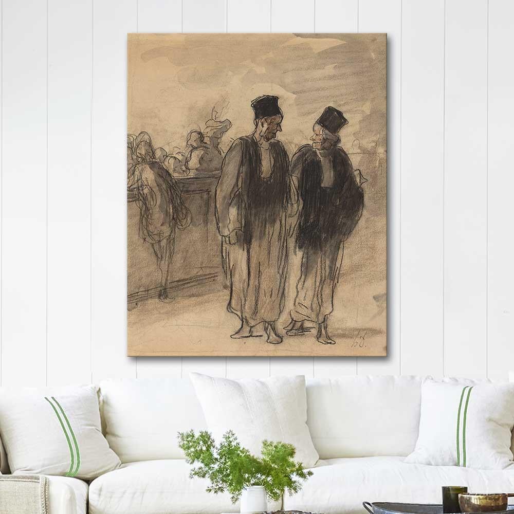Honore Daumier İki Avukat Kanvas Tablo